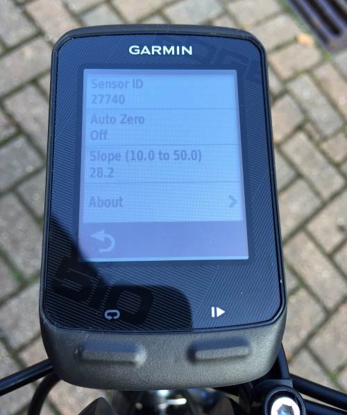 Garmin edge 510 store power meter