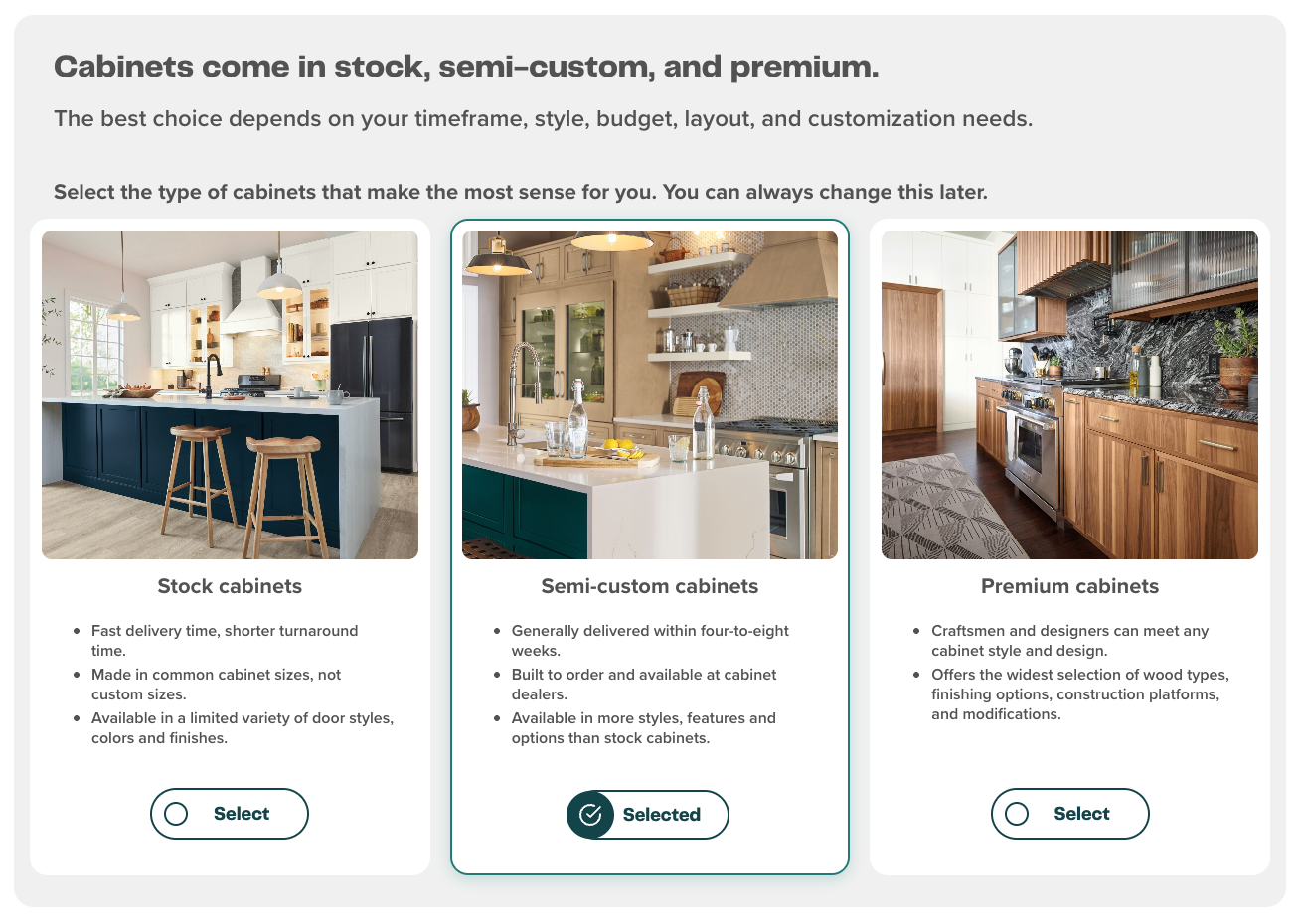 Determine which type of kitchen cabinet is right for you in Jumpstarter.