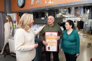 Supervisor Barger group photo at the DEO Grant Program North Glendale Walk Through