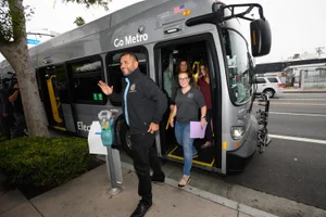 Supervisor Horvath at the Metro La Brea