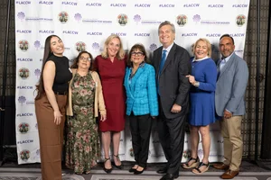 Supervisor Barger smiling in a group photo.