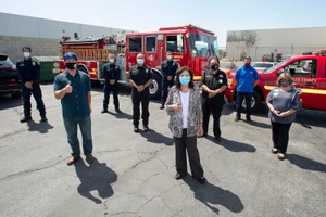District 1 – Supervisor Hilda L. Solis June 12, 2020 – LA County Firefighters Local 1014 Blood Drive Photo by Diandra Jay / Board of Supervisors