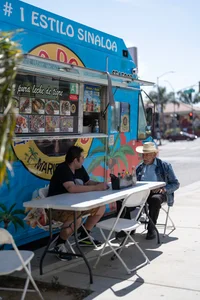 street food vendor on the side of the road.