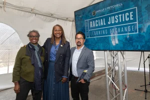 Supervisor Mitchell group photo at racial justice learning exchange