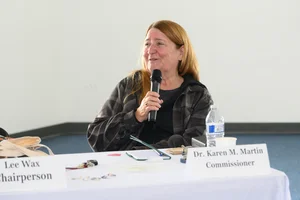 Dr. Karen M. Martin Commissioner speaking at the event.