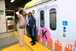 Supervisor Mitchell at the opening of Leimert Park Metro Station