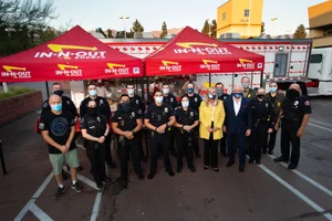 District 5 – Supervisor Kathryn Barger Oct. 28, 2020 - Burbank Police Dinner. Photo by Bryan Chan / Board of Supervisors