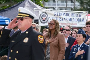 Supervisor Mitchell attending a veteran's memorial