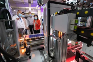 Supervisor Solis at the CHERP Solar Works