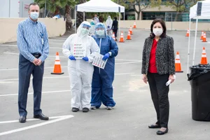 District 1 – Supervisor Hilda L. Solis April 20, 2020 - Good Samaritan Hospital Coronavirus Testing Site. Photo by Diandra Jay / Board of Supervisors