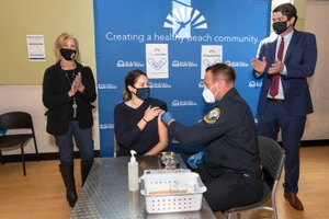 District 4 – Supervisor Janice Hahn March, 3, 2021 - School teacher vaccinations Photo by Bryan Chan / Board of Supervisors