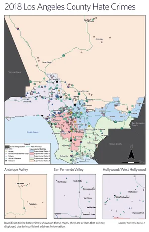 LA County map of hate crimes.