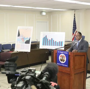 2018 Hate Crime Report Press Conference speaker at the podium