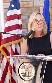 Background photo of Kathryn Barger