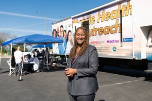 District 2 – Supervisor Holly J Mitchell March 5, 2021 - COVID-19 Press Conference Jesse Owens Park Photo by Bryan Chan / Board of Supervisors
