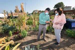 Supervisor Solis in farm area