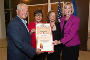 Supervisor Hahn group photo at the Ceasar E Chavez Community Service Project
