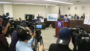 2018 Hate Crime Report Press Conference group photo.