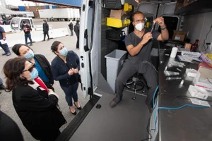 District 1 – Supervisor Hilda L. Solis March 12, 2021 - Vernon Mobile Vaccine Unit Photo by Bryan Chan / Board of Supervisors