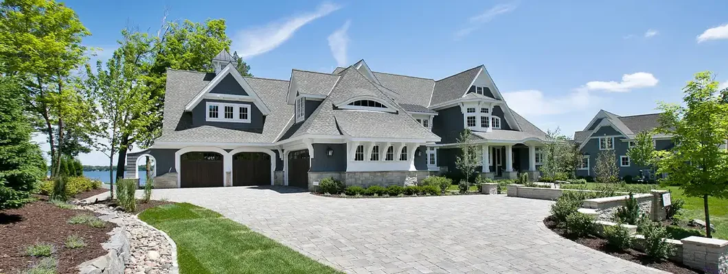 Luxury house with stunning landscaped yard. How to Find the Best Homeowners Insurance in Saco, Maine.