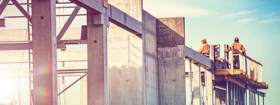 Construction site. Workers Compensation Filing Process.