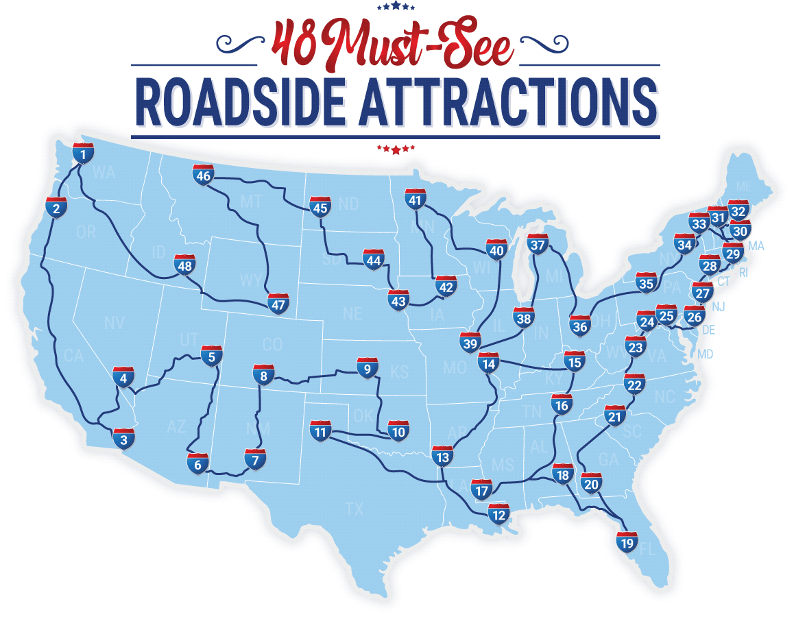 The Ultimate Cross-Country Roadside Attraction Route  Trusted Choice