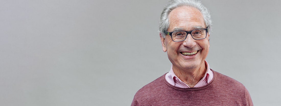 Senior businessman. Present value of annuity formula.