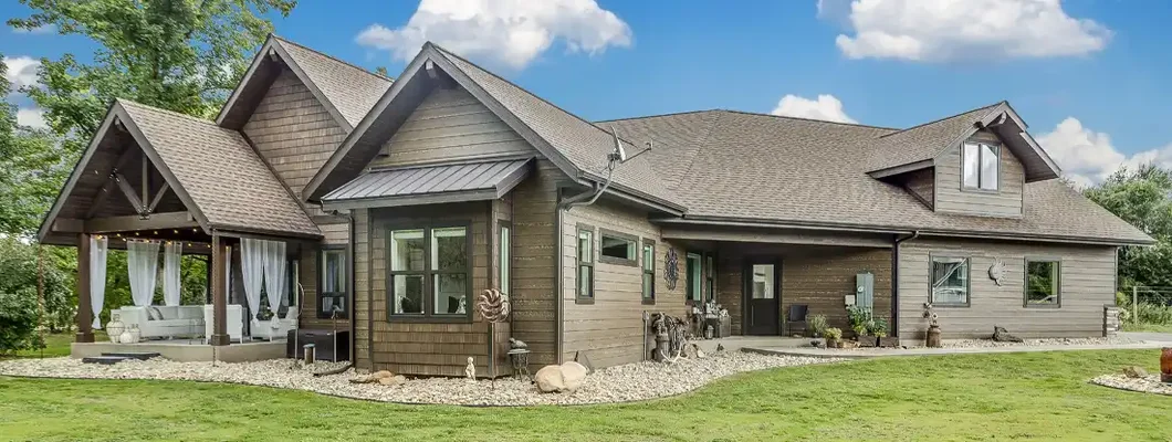 Brown earth-colored home. Morrisville, North Carolina Homeowners Insurance.
