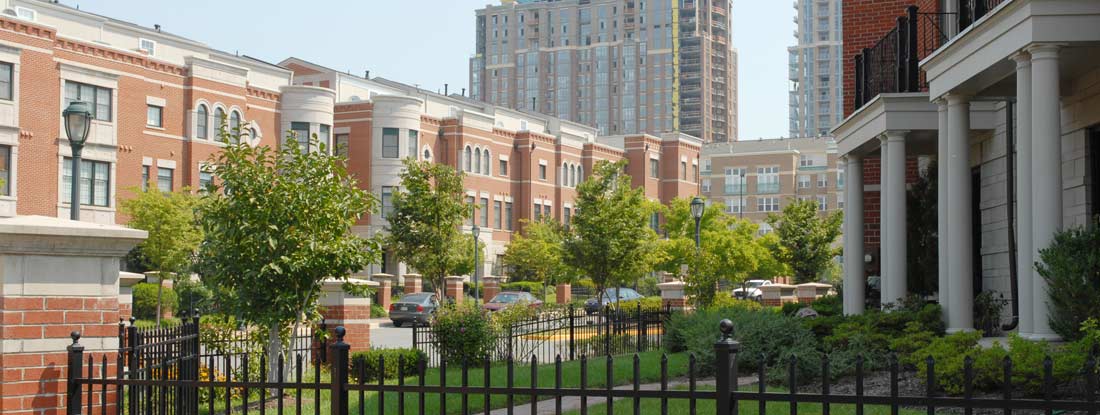 Town homes in the city. Find Virginia renters insurance.