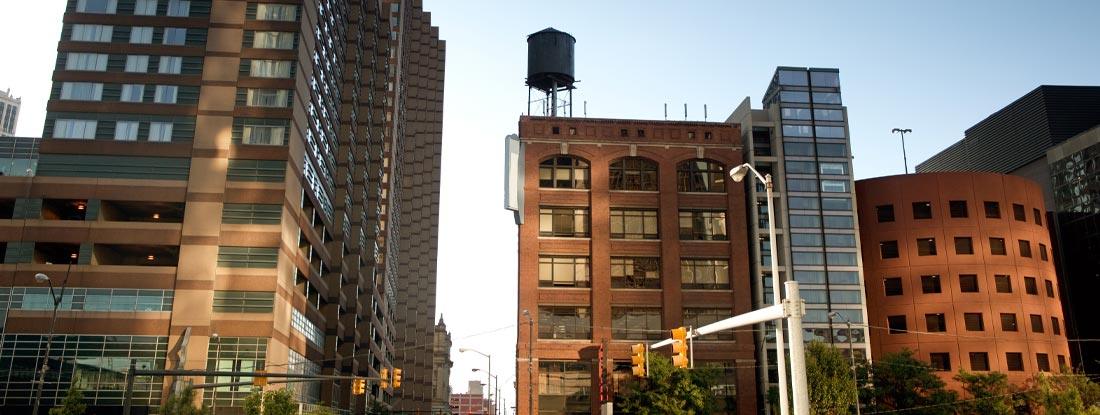Downtown Michigan Buildings. Michigan Renters Insurance.