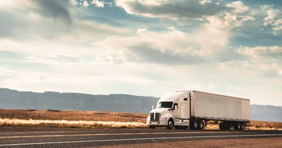 truck on the road transporting cargo