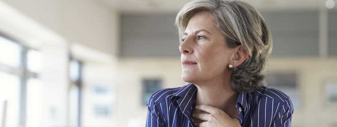 Professional woman thinking. Variable Annuity vs Mutual Fund.