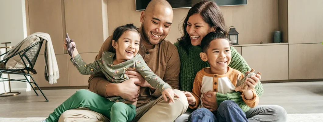 Family at home. 11 Biggest Insurance Myths Debunked. 