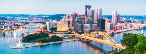 pittsburgh, pennsylvania at twilight