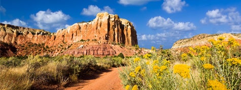 Late afternoon in the Red Rocks area of Northern New Mexico featuring amazing colors and rock formations