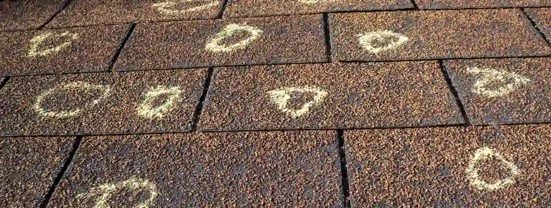 Insurance Adjuster Marked Roof With Hail Damage. Does Home Insurance Always Cover Hail Damage?