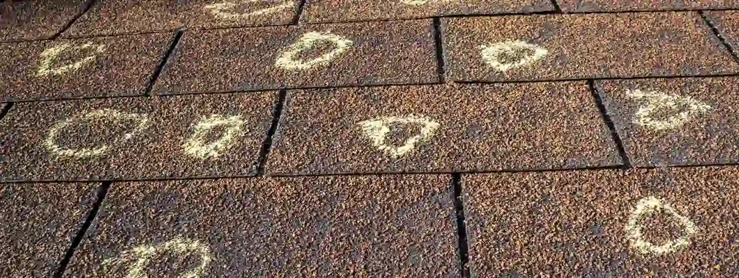 Insurance Adjuster Marked Roof With Hail Damage. Does Home Insurance Always Cover Hail Damage?