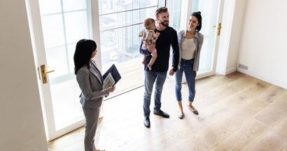 Family considering buying a new house