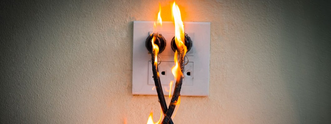 electrical outlet fire
