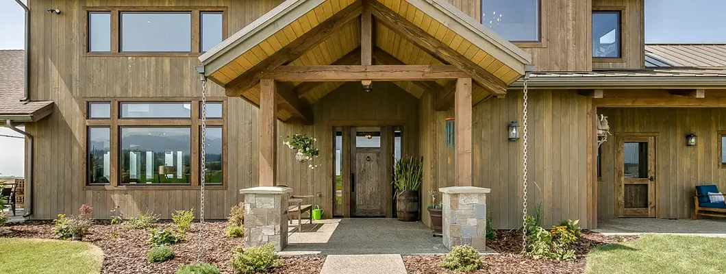 Exquisite custom home with natural wood siding. Independence, KY Homeowners Insurance. 