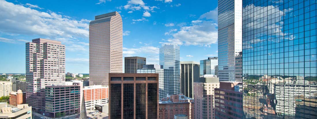 Colorado skyline. Find Colorado Commercial Property Insurance.