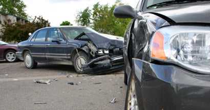Car Accident with major front end damage. Find Liability Car Insurance.
