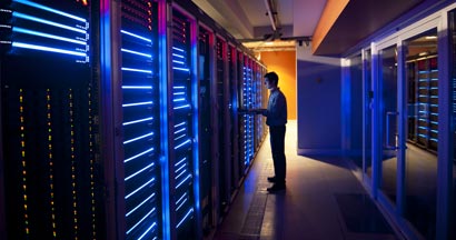 Modern interior of server room in datacenter. 6 Ways to Build a Culture of Cybersecurity Awareness.