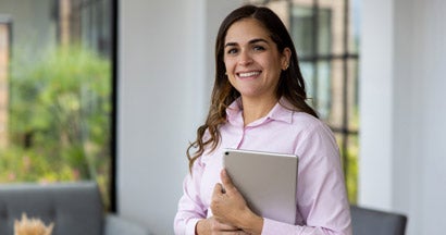 Happy landlord showing a house. Get Landlord Insurance Quotes.