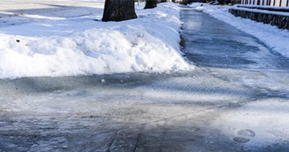 icy sidewalk
