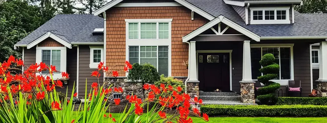 Photo of a modern style American suburban home. How to Find the Best Homeowners Insurance in Great Neck, New York.