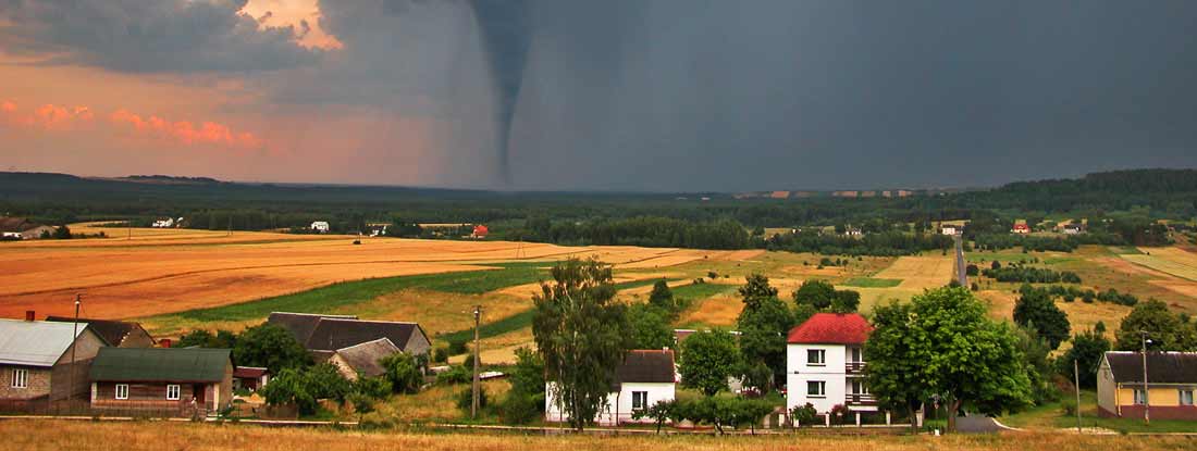 Tornado approaching. After a tornado strikes your home.