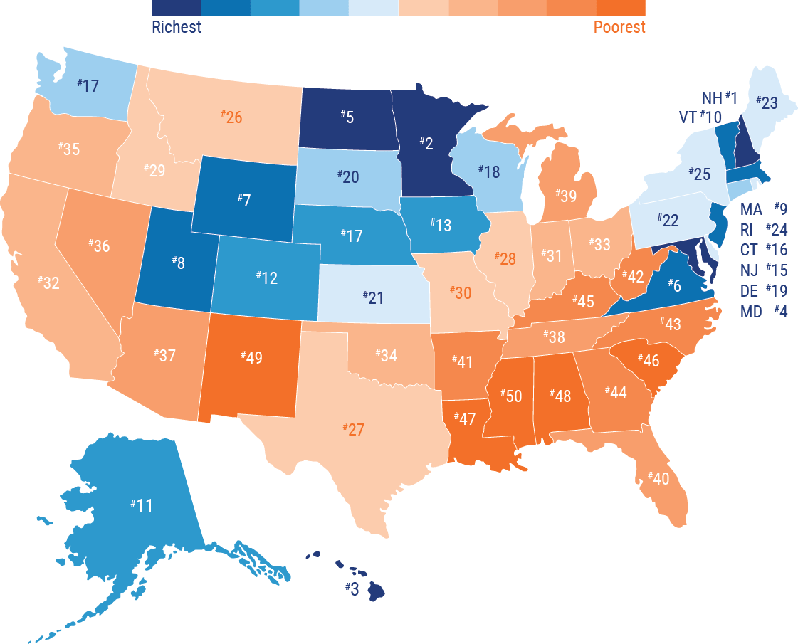 The Richest States In The Us Worldatlas www.vrogue.co