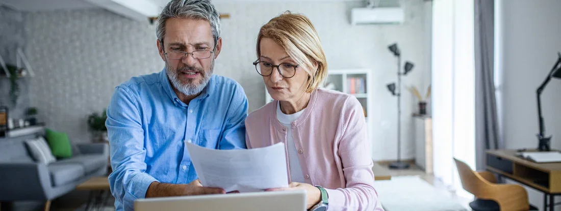 Couple Under Pressure While Managing Finances. Medicare Supplement Part F Coverage: What to Know.