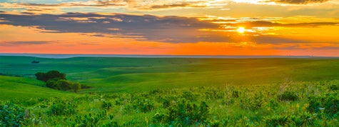 Sunset in the Flint Hills outside of Alma, Kansas
